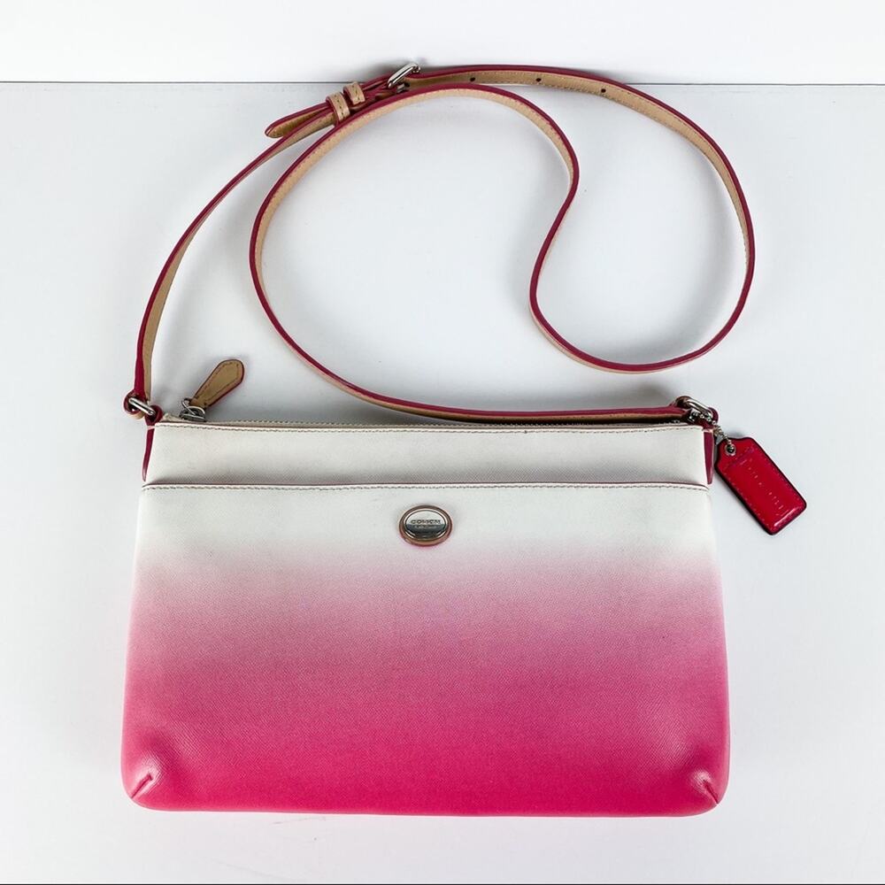 COACH Pink Peyton Ombre Brinn East/West Swingpack Crossbody Bag